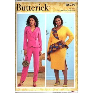 Butterick B6739 Misses 18W to 24W Jacket, Skirt and Pants Uncut Sewing Pattern